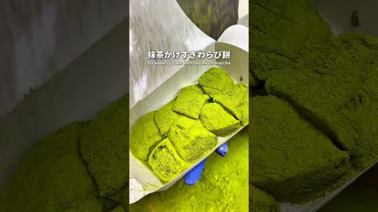 柔らかくてとろとろの抹茶たっぷりわらび餅 #大阪グルメ