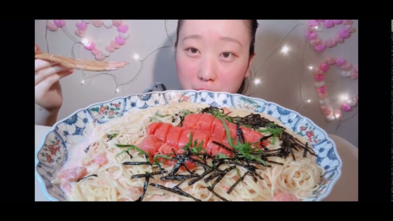 Mukbamg パスタ asmr in Japan