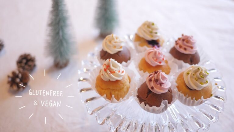 【クリスマスケーキ】しっとりふわふわ♡かわいい米粉カップケーキの作り方（乳卵小麦不使用 cup cakes(glutenfree&vegan) | morinokomepan