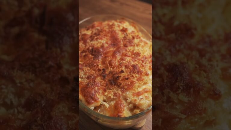 サックサクとろーり！ポテトえびマカロニグラタン