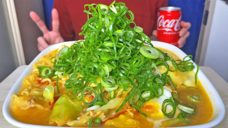 【モッパン】美味しくないわけがないデラックス辛ラーメン食べてみた！【ちょうどいいASMR】