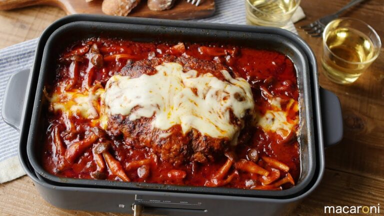 ホットプレートでぐつぐつ！ トマト 煮込み ビッグ ハンバーグ のレシピ 作り方