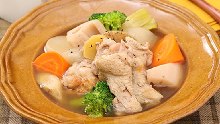 根菜ゴロゴロ☆鶏手羽元の和風ポトフ