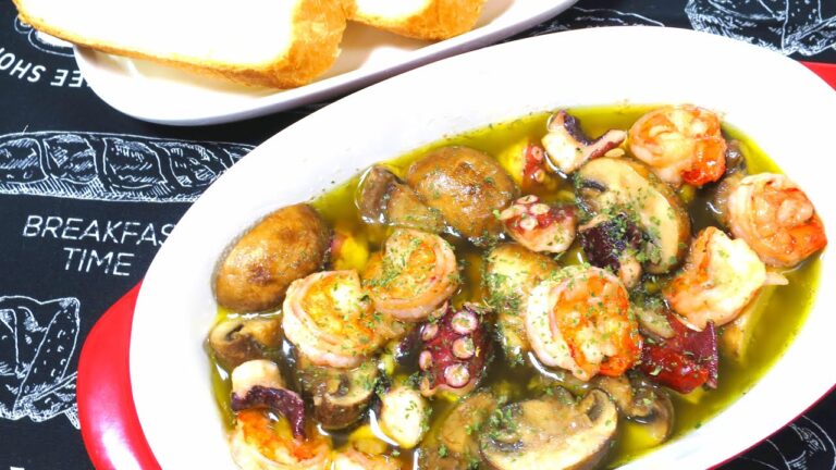 アヒージョ（エビ・タコ）レシピ Shrimp Octopus Ahijo Recipe【パンダワンタン】