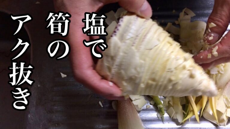 【タケノコの下処理】もう失敗しない！塩で完璧アク抜き→絶品タケノコご飯に！