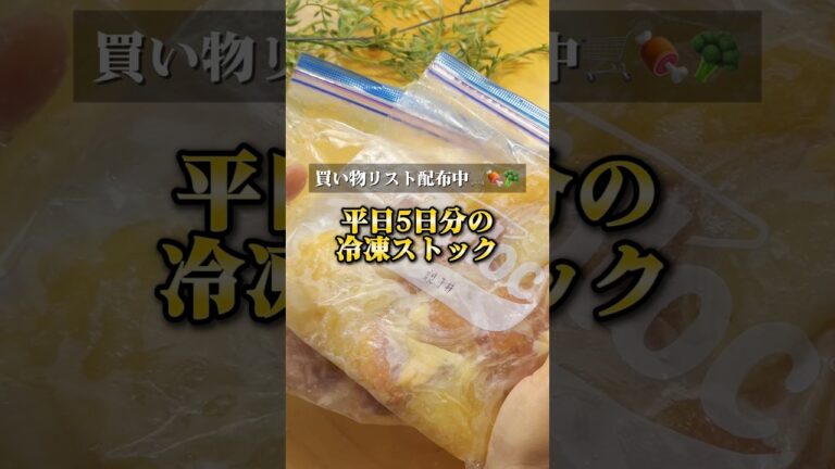 ㊗️500万再生✨￼平日楽する￼5日分の冷凍ストック😋