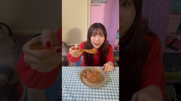 韓国家庭の定番コチュジャンツナ缶で美味しいもの作る🍥 #チャーハン #コチュジャン #韓国食品