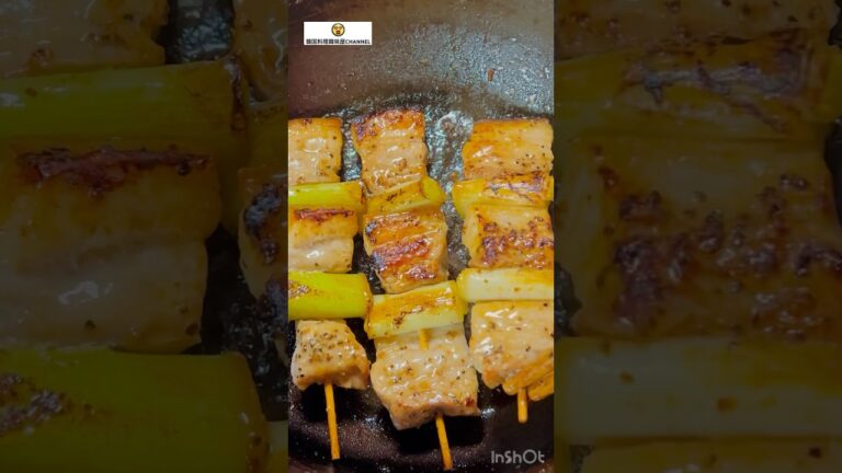 お家で簡単フライパンで豚バラ串焼き #cooking #簡単レシピ #recipe #food #豚バラ #串焼き