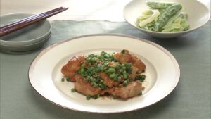 【3分クッキング公式】焼き鶏のごまねぎポン酢／春野菜の辛子マヨあえ
