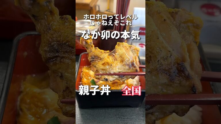 なか卯の本気を見た！チキンレッグ一個入った親子丼【なか卯】