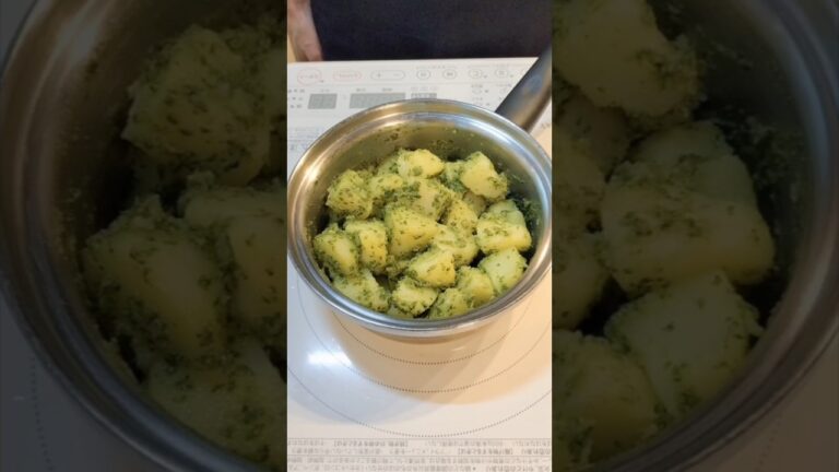 【バジルポテト】#ジェノベーゼ #塩麹 #クイーンクック #無水鍋 #簡単レシピ