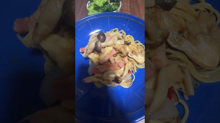 お家ご飯 きのことベーコンの和風ペペロンチーノ❗️kumiffy