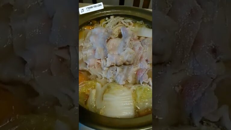 野菜と豚肉の鍋料理です   美味しいそう😋