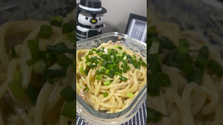 レンジで簡単！ツナと塩こんぶの和風パスタ