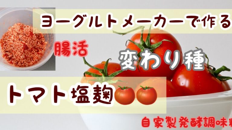 何にでも合う！発酵調味料" トマト塩麹 " レシピ