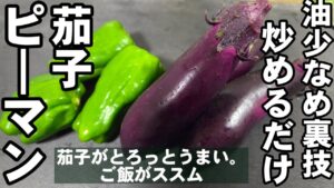 明日スーパー、八百屋から茄子とピーマンなくなる！少ない油で茄子が驚くほどとろとろ！炒めるだけ！ 簡単 節約おつまみ お弁当おかず おうちごはん ナス 裏技 ライフハック なす ヘルシーレシピ 中華料理