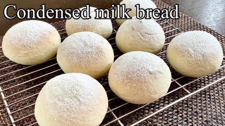 1時間で出来る！もちもちで柔らかい「練乳ミルクパン」の作り方／How to make Condensed milk bread.