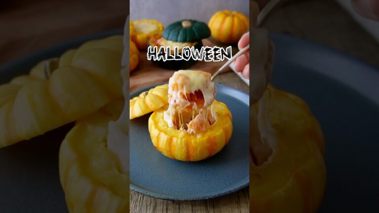 ガチ映え 🎃💥冷凍食品で作るハロウィンかぼちゃドリア　#ハロウィン #halloween