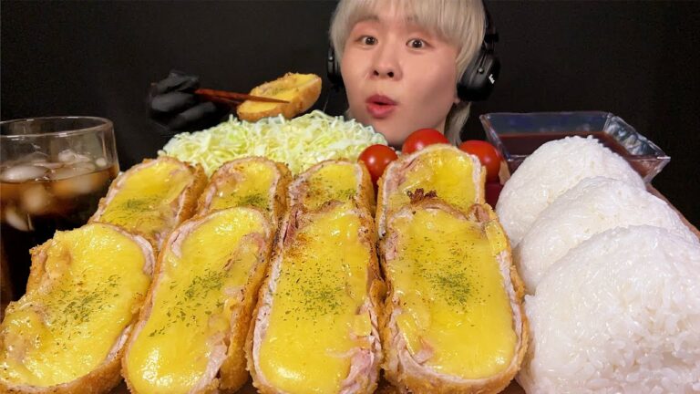 ASMR チーズとんかつ大食い‼️〜試合前は大体トンカツ〜【咀嚼音】