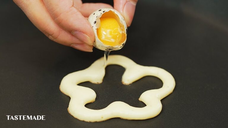 【一口サイズ🌼】フラワーパンケーキエッグ🥞 #Shorts