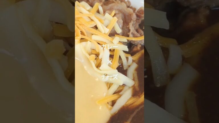 【チーズ】カレーライスのトッピングはチーズという方も多いはず。反則的な味。不味い訳がない。#japan #カレー #チーズ #飯テロ #fastfood #shortvideo #shorts
