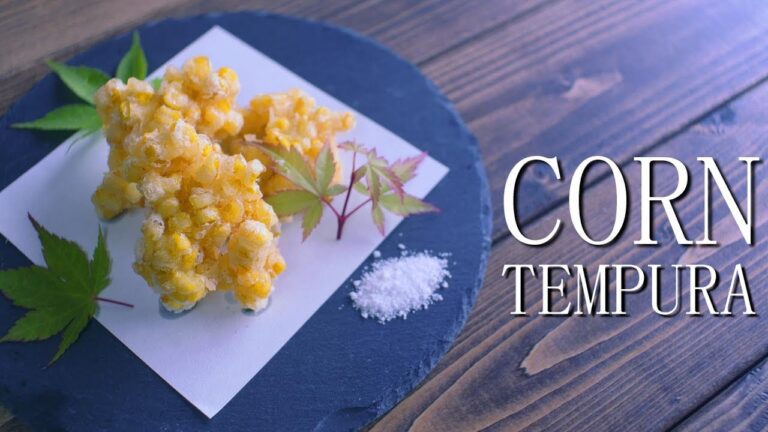 How to make corn tempura.  トウモロコシの天ぷらの作り方。（4Ｋ）