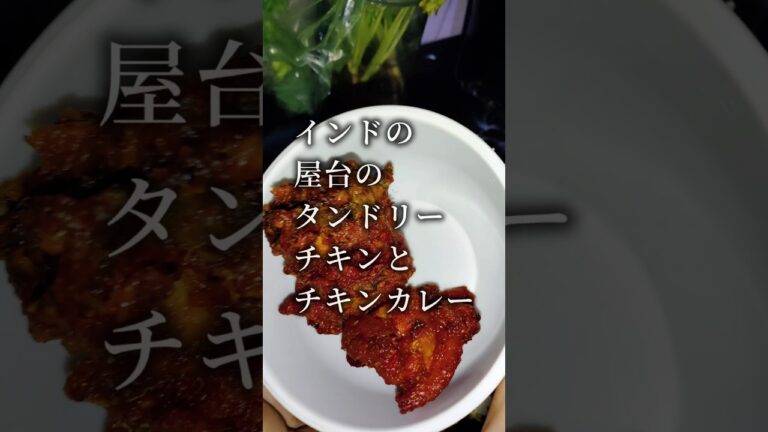 インド旅行中に食べてみて！タンドール釜で焼かないインドの屋台のタンドリーチキン #インド料理 #料理  #タンドリーチキン #チキンカレー #インド屋台