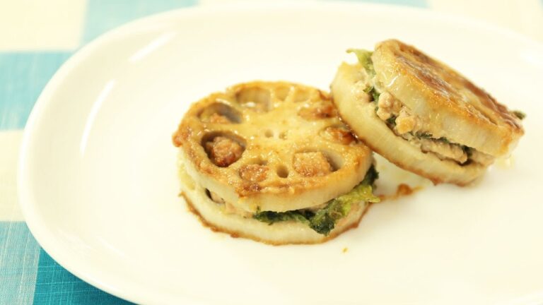 れんこんのはさみしょうが焼き