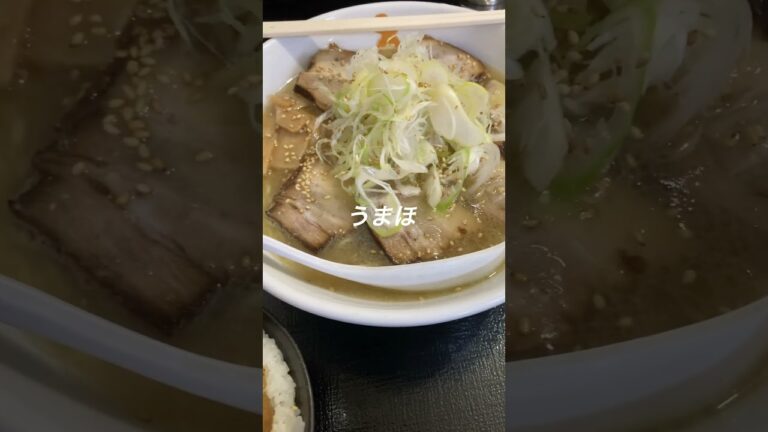 旭川ラーメンかすいさん。ネギ塩チャーシューメンとホルモンご飯✨✨#shorts#〆のらーめん