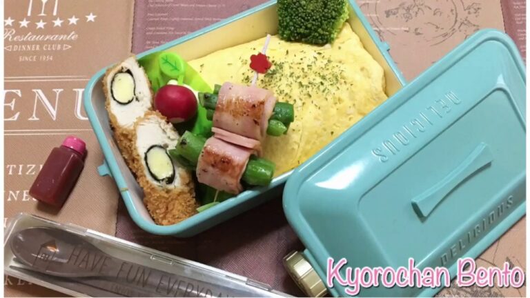 [お弁当作り] 301 オムライス　ササミチーズフライ　OBENTO