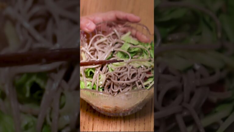 サラダ蕎麦 食べるだけ【MUKBANG】【咀嚼音】#shorts