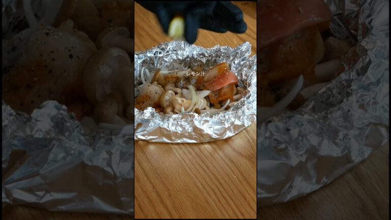 バター香るホタテのホイル焼き🍴 #cooking #料理 #food #ホイル焼き #簡単レシピ #シーフード #shorts