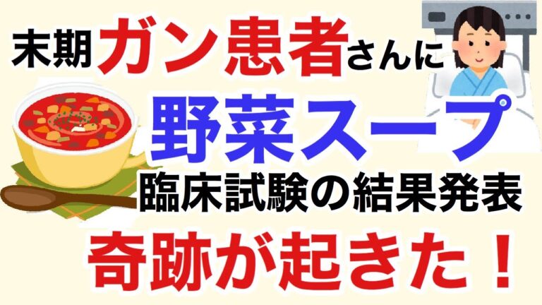 ガン患者に野菜スープを与えた臨床介入試験で奇跡が起きた！生存率に大きな変化が！？アメリカの発表。生サラダでなく野菜スープを選んだ理由とは？【栄養チャンネル信長】