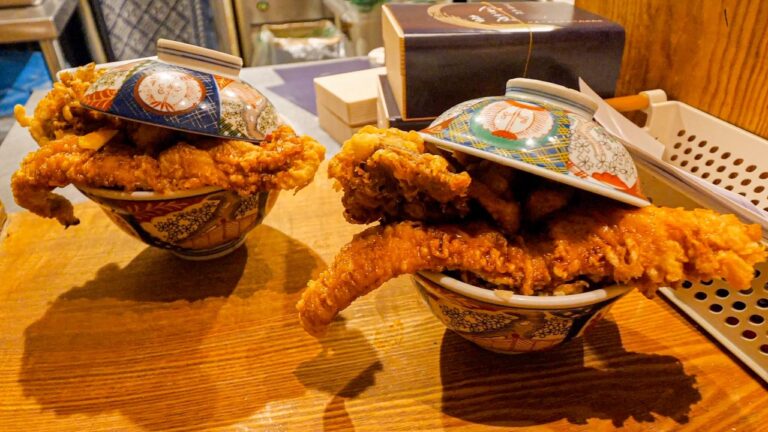 超絶天ぷらラッシュ！蓋の閉まらない特大天丼に客が殺到行列が止まらない…