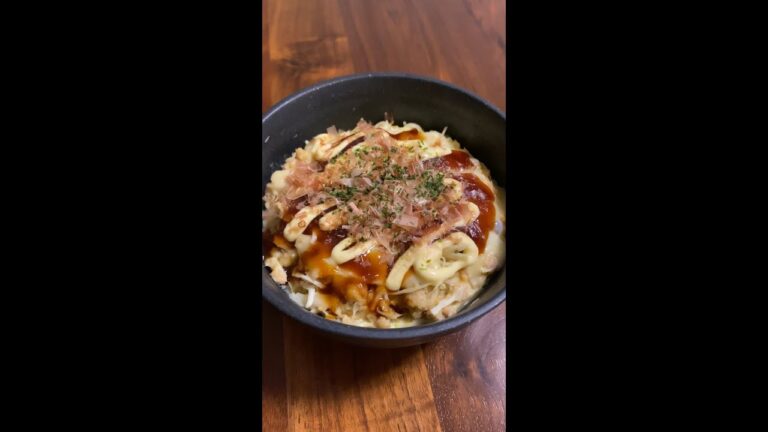 本気で痩せたきゃこれ食っとけ【オートミールのお好み焼き】#Shorts