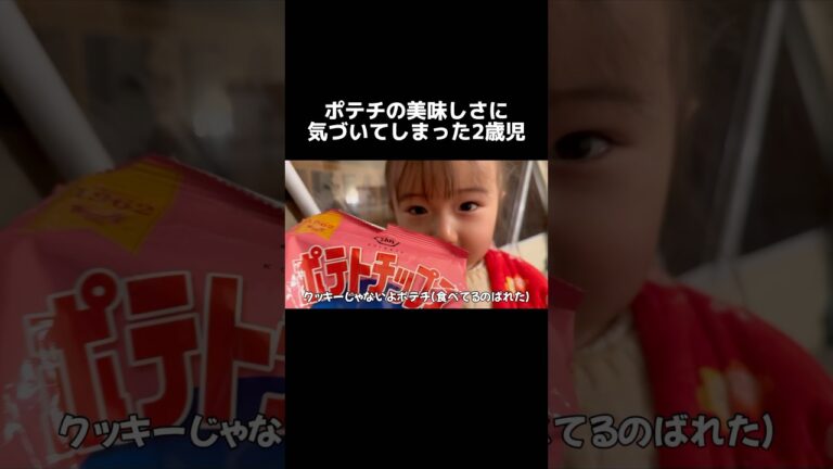 ポテチの美味しさに気づいてしまった2歳児👧🏻続きは本編で！#2歳 #vlog #ポテチ #育児 #子育て #家族vlog