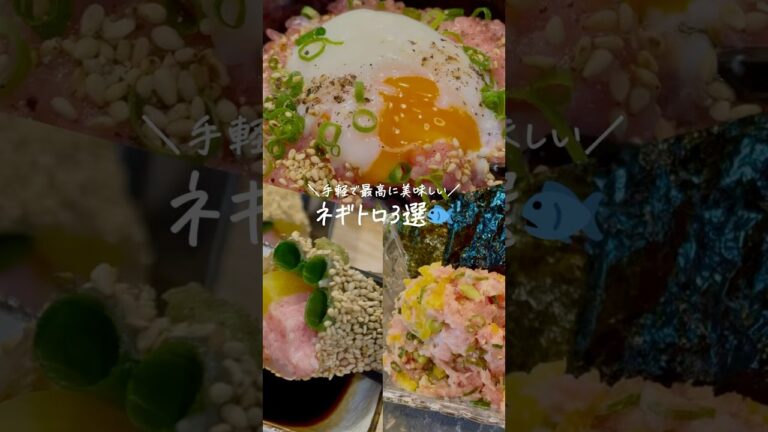 【30分献立レシピ👩🏻‍🍳】ネギトロアレンジ3選の🐟(レシピはコメント欄に)