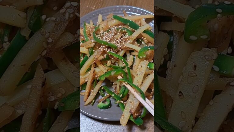 じゃがいもとピーマンのきんぴら作ってみた。#shorts #簡単レシピ