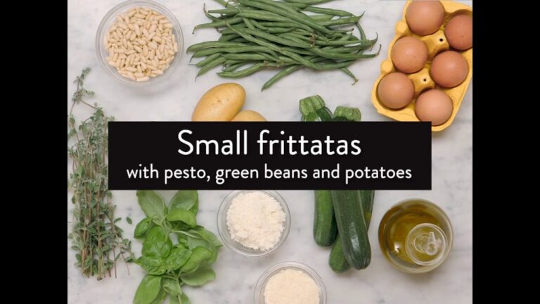 Small Frittatas with Pesto, Green Beans and Potatoes | Recipes | La Cucina Italiana