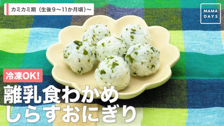 冷凍OK！　離乳食わかめしらすおにぎり（生後9〜11ヶ月頃から）【管理栄養士監修】