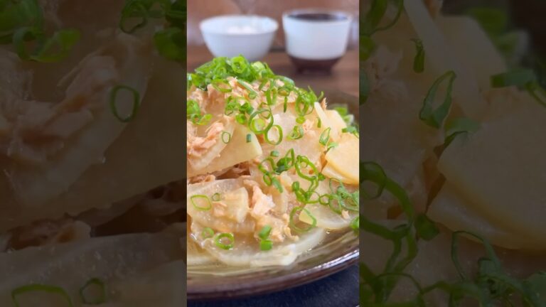 【しみしみ薄切り大根】大根とツナ缶のめんつゆバター煮