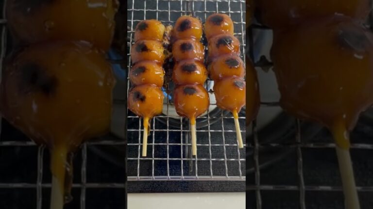 みたらし団子を焼いてみた🔥 #asmr #grilling #焼く音 #みたらし団子