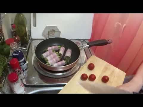 【あかず】　タラのムニエル・アスパラベーコン巻き　2021年6月4日