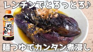 【レンジ5分】爆速‼️レンチンでなすの煮浸し🍆簡単＆節約レシピ♪疲れた日もこれなら作れる☺️