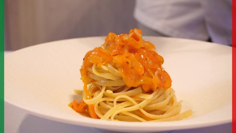 【野菜だけでこんなに美味しい！】パプリカのパスタの作り方【Linguine con Peperone】