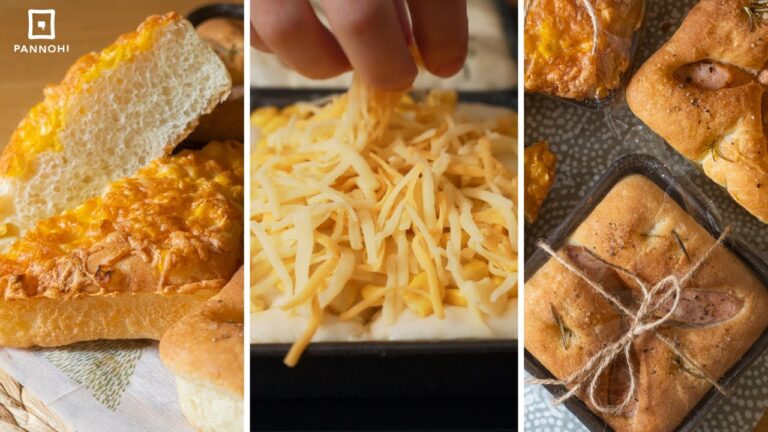 【100均のケーキ型で作れる】たっぷりチーズの幸せフォカッチャ How to Make Focaccia