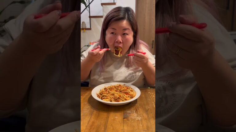 野菜たっぷりミートソースパスタ #ヨメポンポン #ぽっちゃり