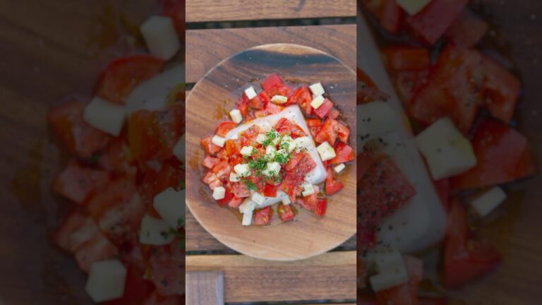 【夏キャンプ飯】さっぱり美味しい！洋風冷や奴🍅レシピはコメント欄へ載せました📖