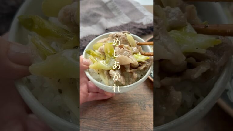 わずか8分でいただきます【ネギ塩豚コマ炒め】