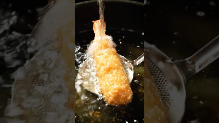 エビフライの尻尾まで食べさす方法。#shorts